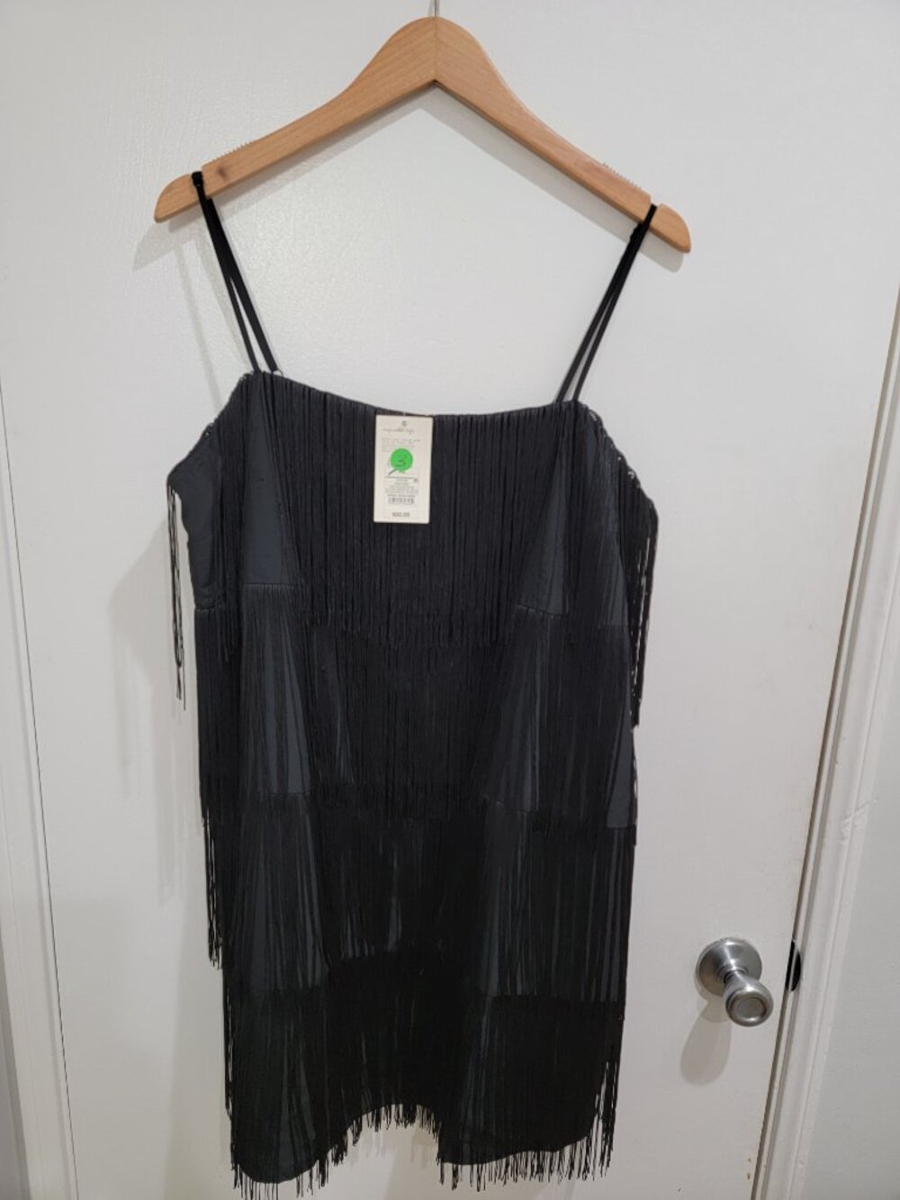 Women's Fringe Mini Dress - a New Day™ Black XL